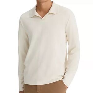 NWT Vince Merino Wool Johnny Collar Sweater in Bone